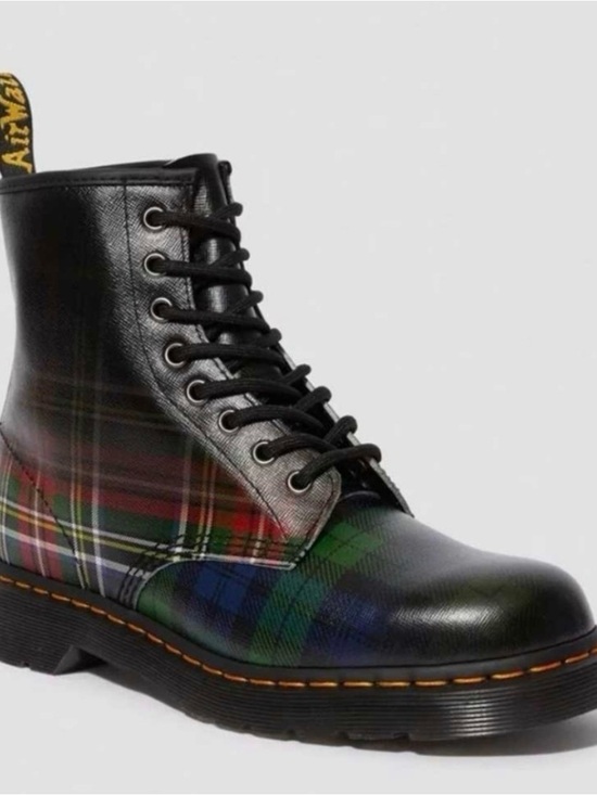 Dr. Martens Shoes - NIB sold out 1460 Dr. Martens Tartan Plaid Leather Boots with Multicolor